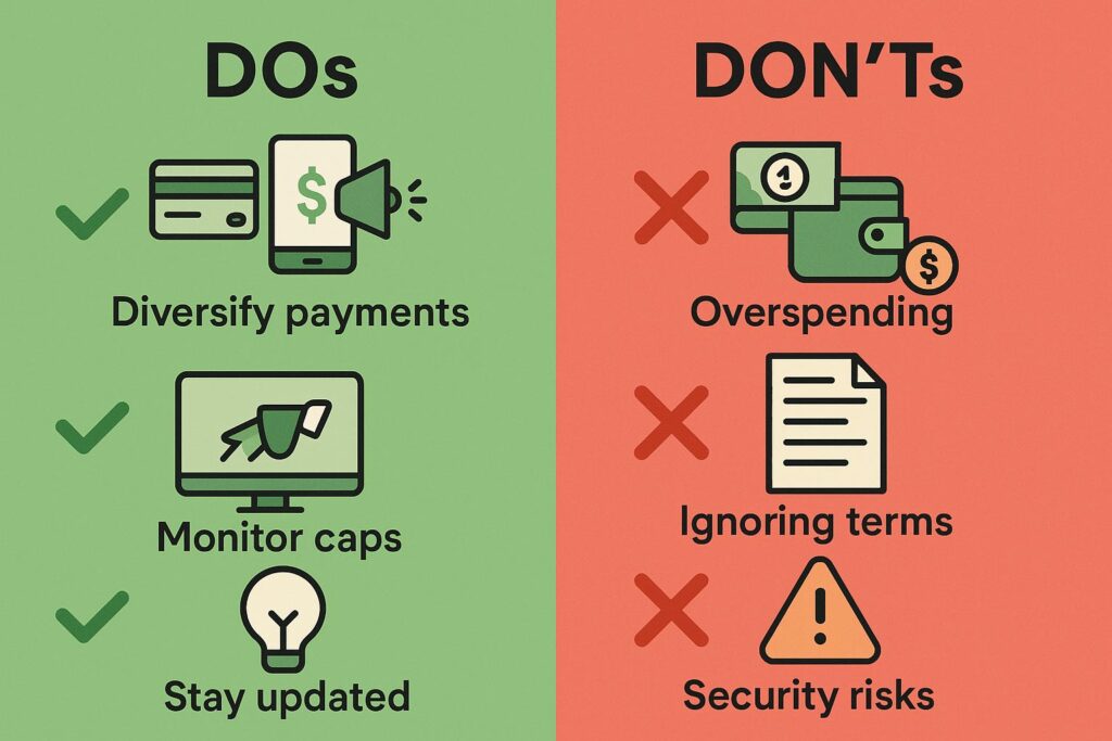 Dos and Don'ts in Credit Card