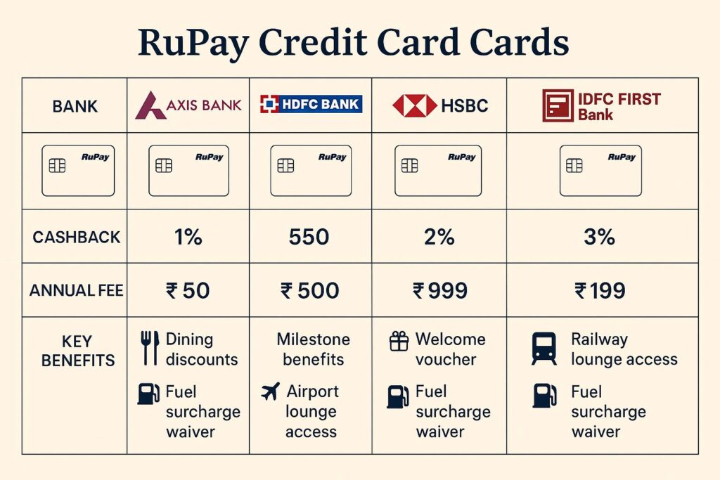 RuPay Credit Cards of Top Banks