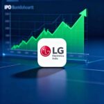 LG Electronics India IPO stock market growth graph with LG logo