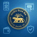 Reserve Bank of India digital banking safety logo with wallet, payment, and secure transaction icons