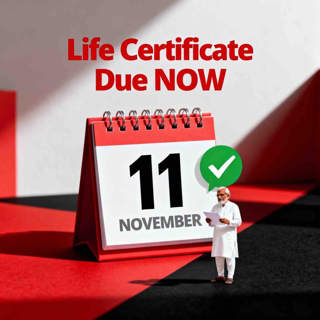 Life certificate urgent deadline November 2025 for government pensioners